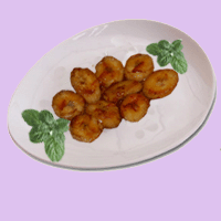 Delicias de plátano frito.